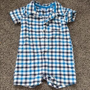 Carter's Blue and White Plaid Bodysuit